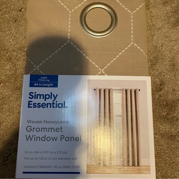 Simply Essential light filtering woven honeycomb window panel mocha 50in x 84in - Picture 6 of 7